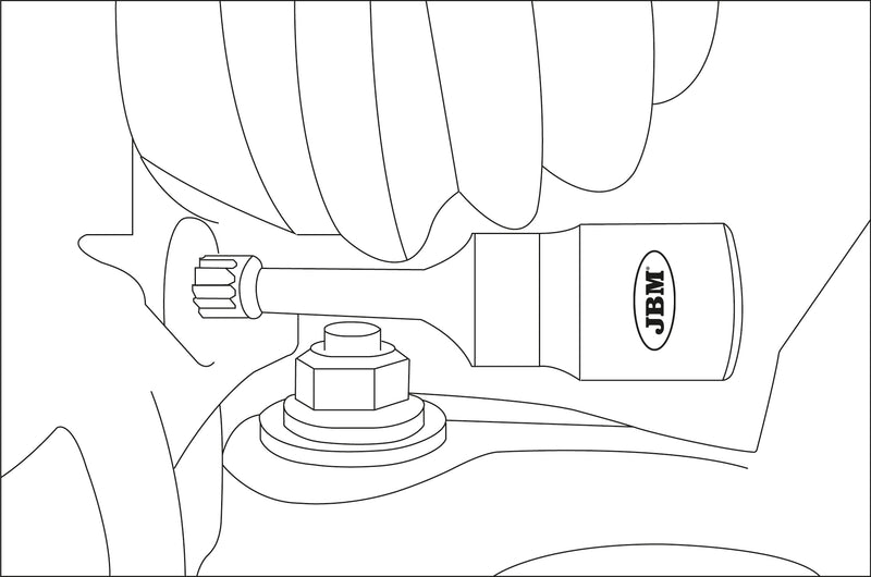 JBM (16720) 1/2" M12 Impact Bit Socket Set For Spline (Xzn) Screws, 2 Pcs