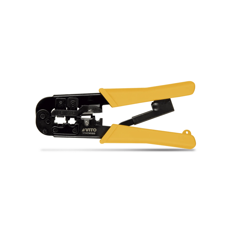 Alicate de cravação para conectores modulares RJ11, RJ12 e RJ45 Vito (VIACM185)