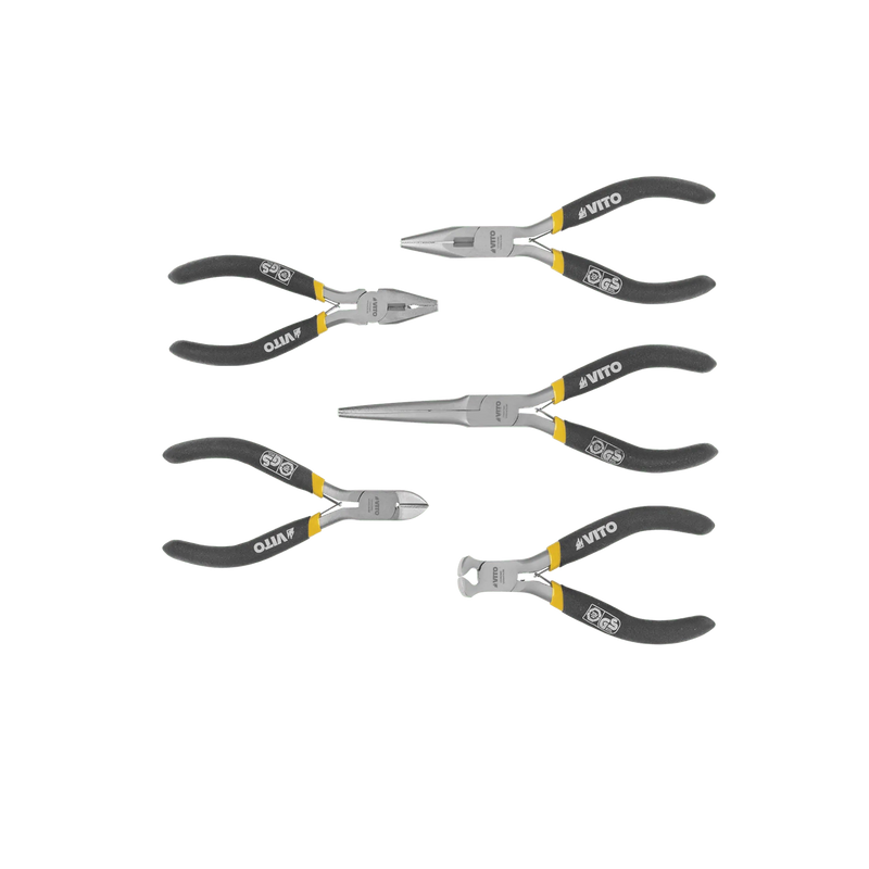 Conjunto de 5 alicates Vito (VIAE5) para eletrónica