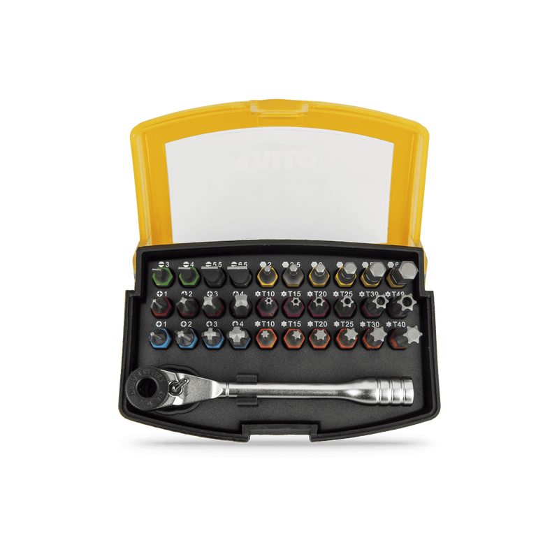 Vito (VIB30) Set of Bits with Mini Ratchet - 30 Pieces