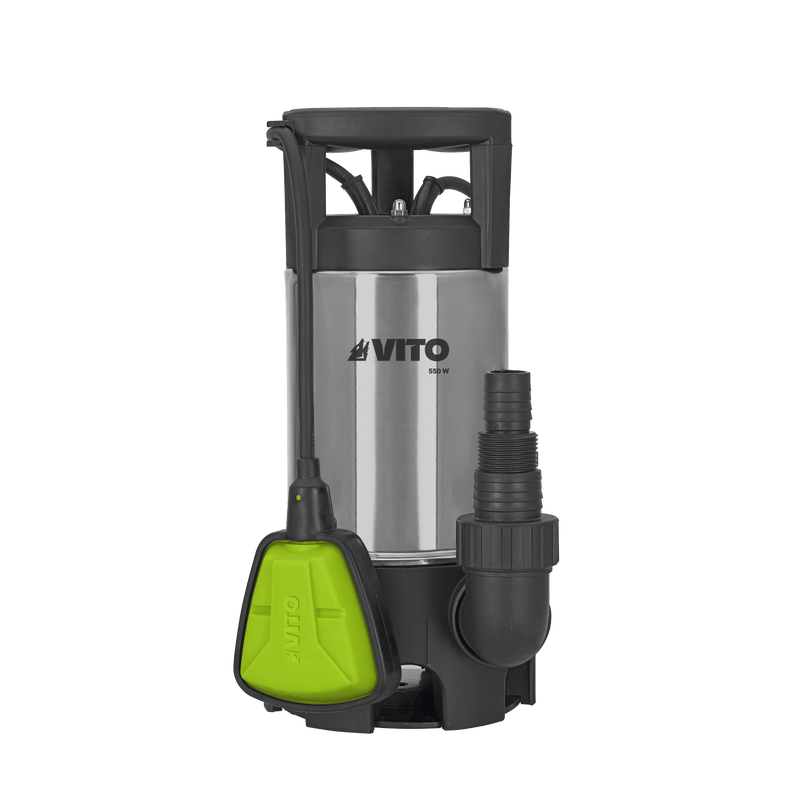 Bomba sumergible para aguas sucias Vito (VIBAS550) de acero inoxidable de 550 W