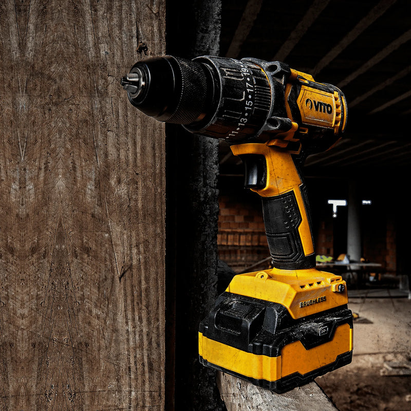 Taladro combinado percutor inalámbrico sin escobillas Vito (VIBBSFL204) 20V Li 2 Bat-4.0Ah