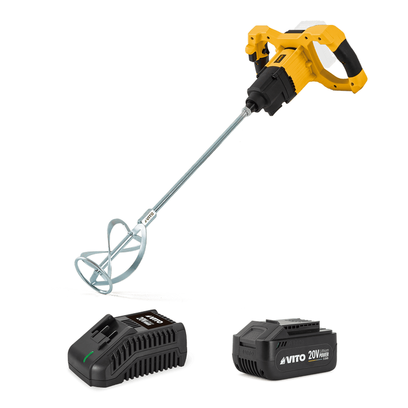 Vito (VIBCMCC20B5CS) 20V Cement Glue Paddle Mixer with 5Ah Battery and Fast Charger