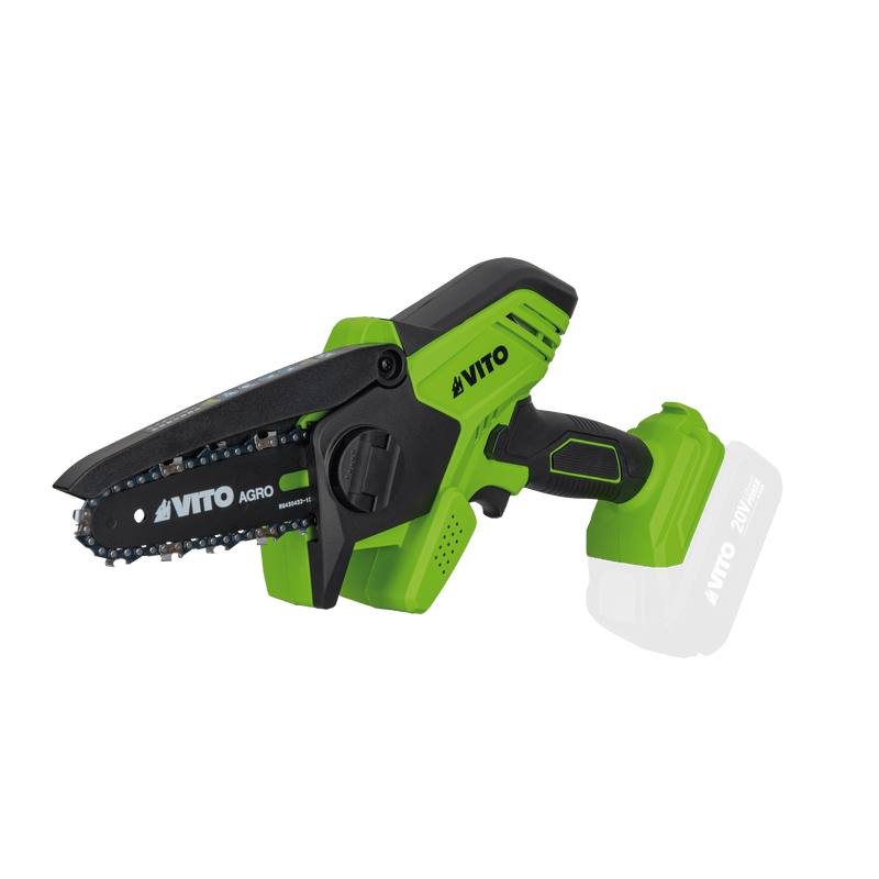 Vito (VIBCMPC20B3CS) 20V Mini Chain Pruner, 100mm Chain, with 3Ah Battery and Charger