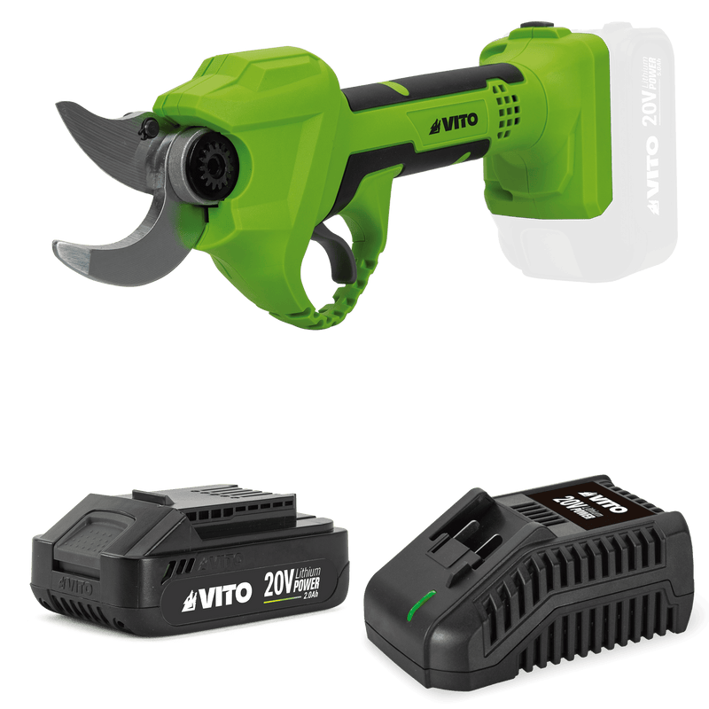 Vito (VIBCTPBSFL20B2CS) Tijeras de podar sin escobillas 20V con cargador y batería