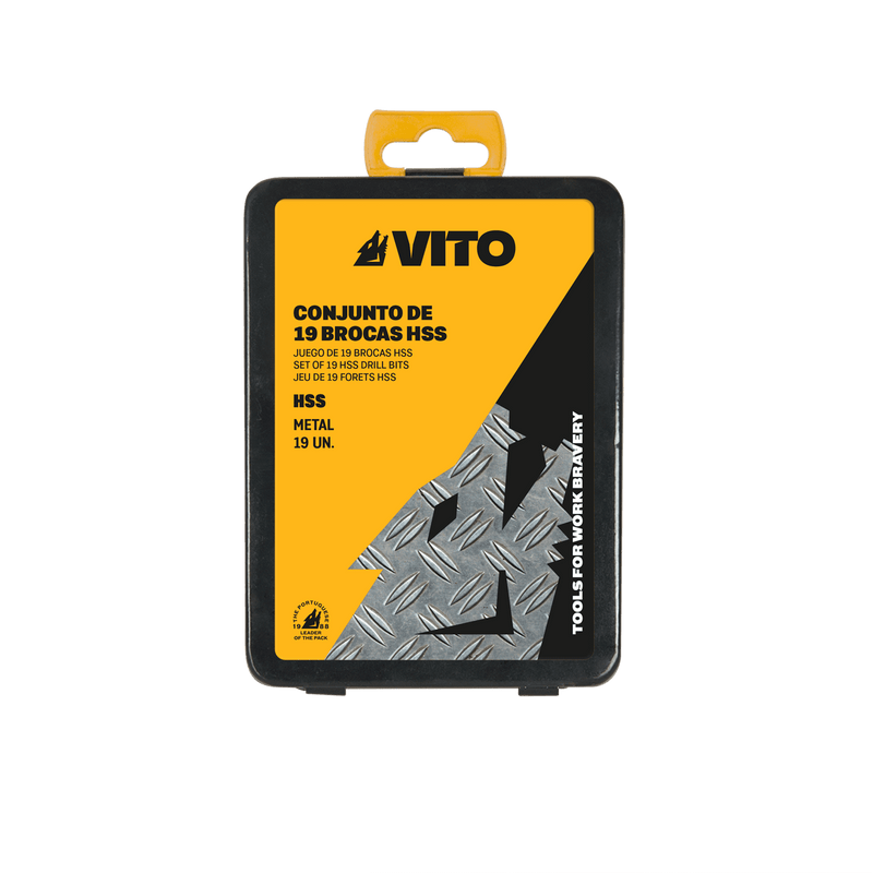 Vito (VIBHSS19) Kit de Brocas HSS 1-10mm - 19 Peças