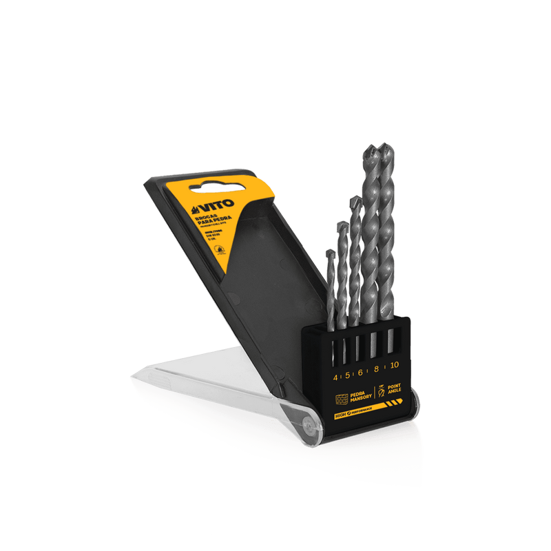 Vito (VIBPC5) Kit de 5 Brocas para Alvenaria (4, 5, 6, 8, 10Â mm)