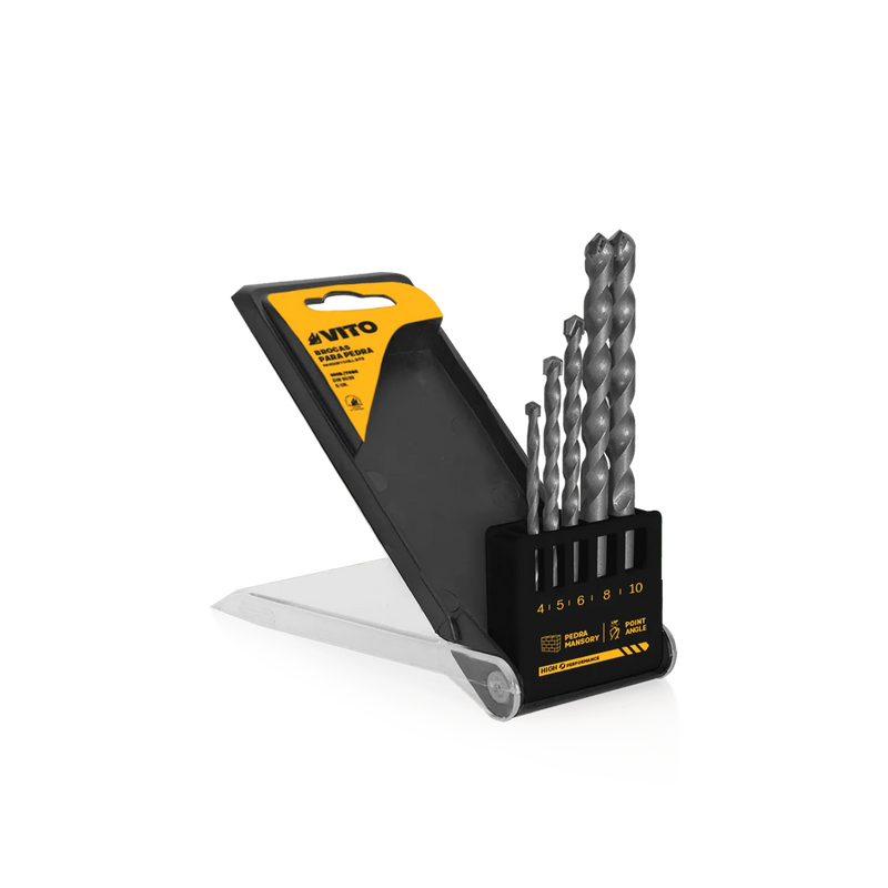 Vito (VIBPC5) Set Of 5 Masonry Drill Bits (4, 5, 6, 8, 10 Mm)