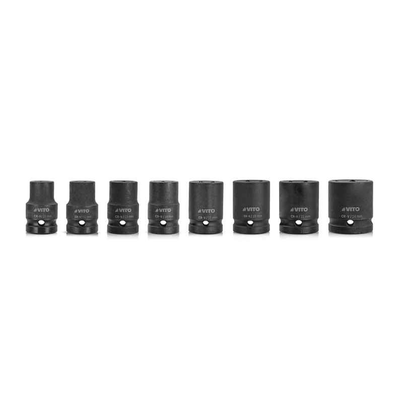 Conjunto de 8 Vasos de Impacto 1/2" Cr-V Vito (VICCI8)
