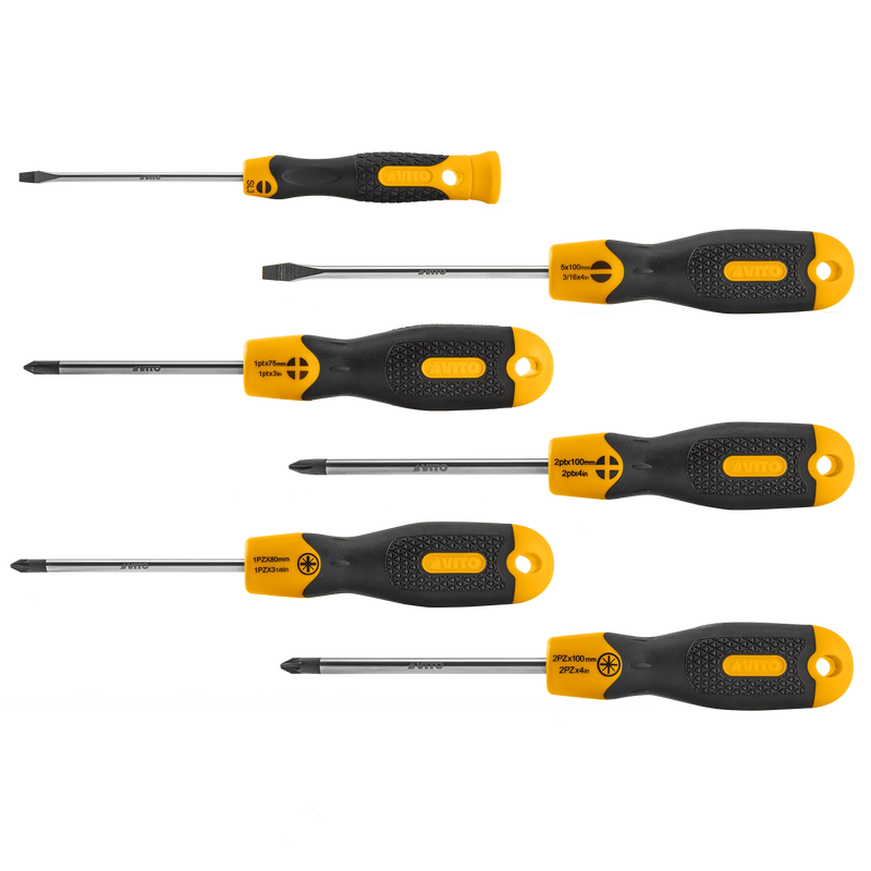 Conjunto de 6 chaves de fendas profissionais Vito (VICCP6)