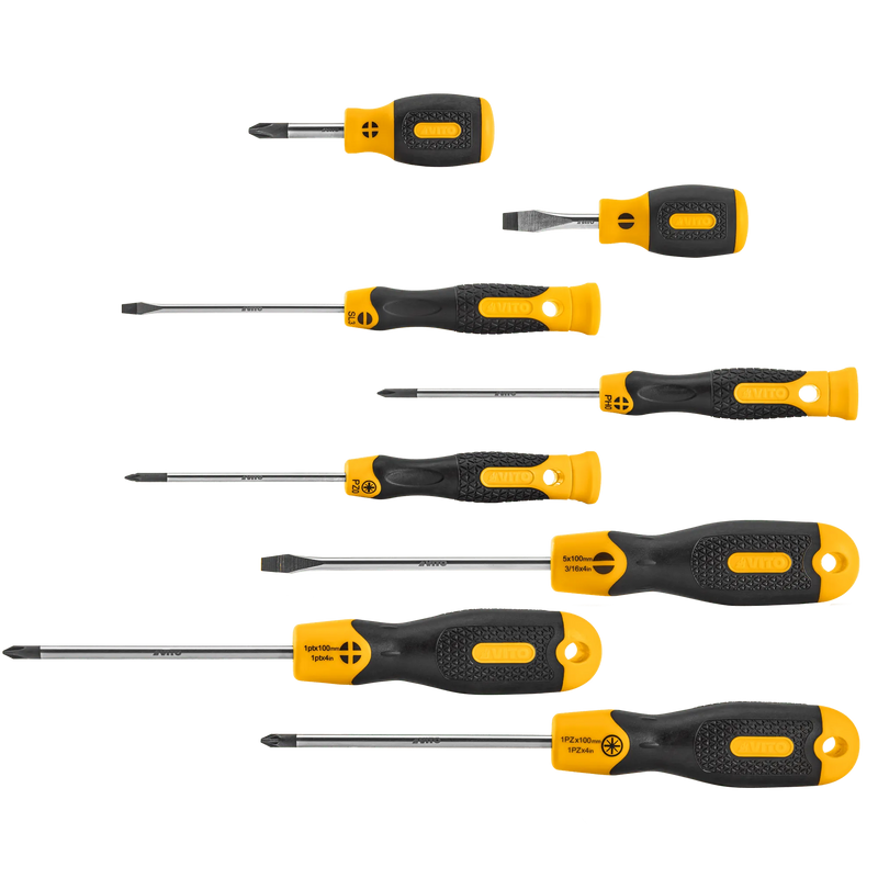 Conjunto de 8 chaves de fendas profissionais Vito (VICCP8)