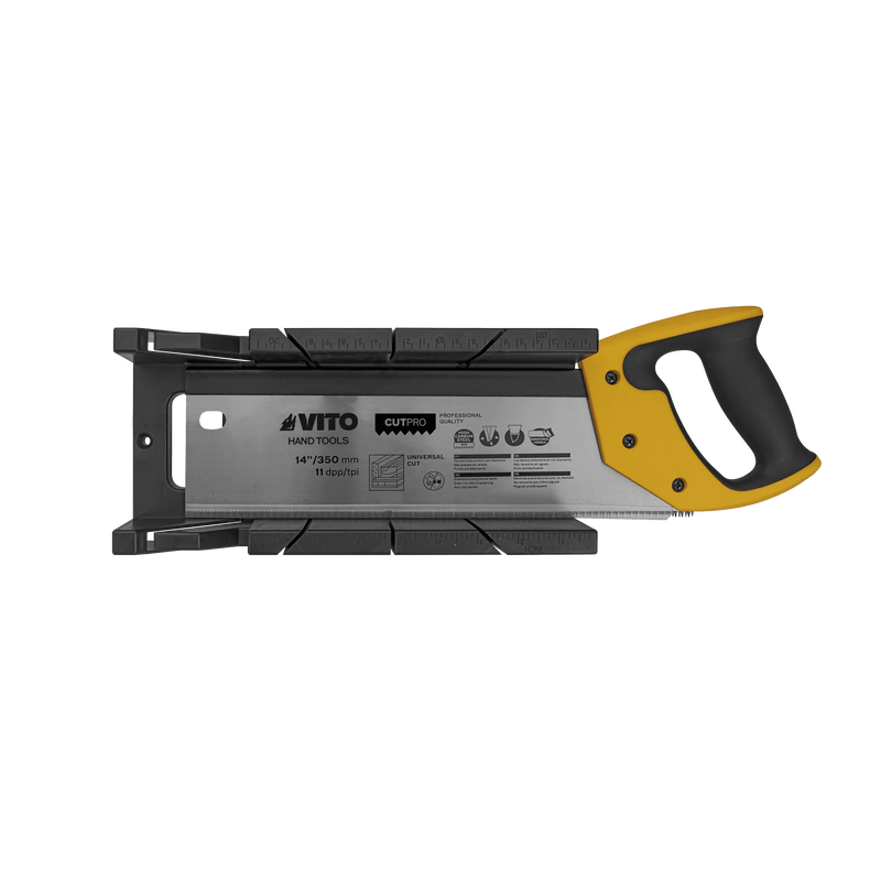 Vito (VICE350) Miter Box With Back Saw, Bimaterial Handle 350mm