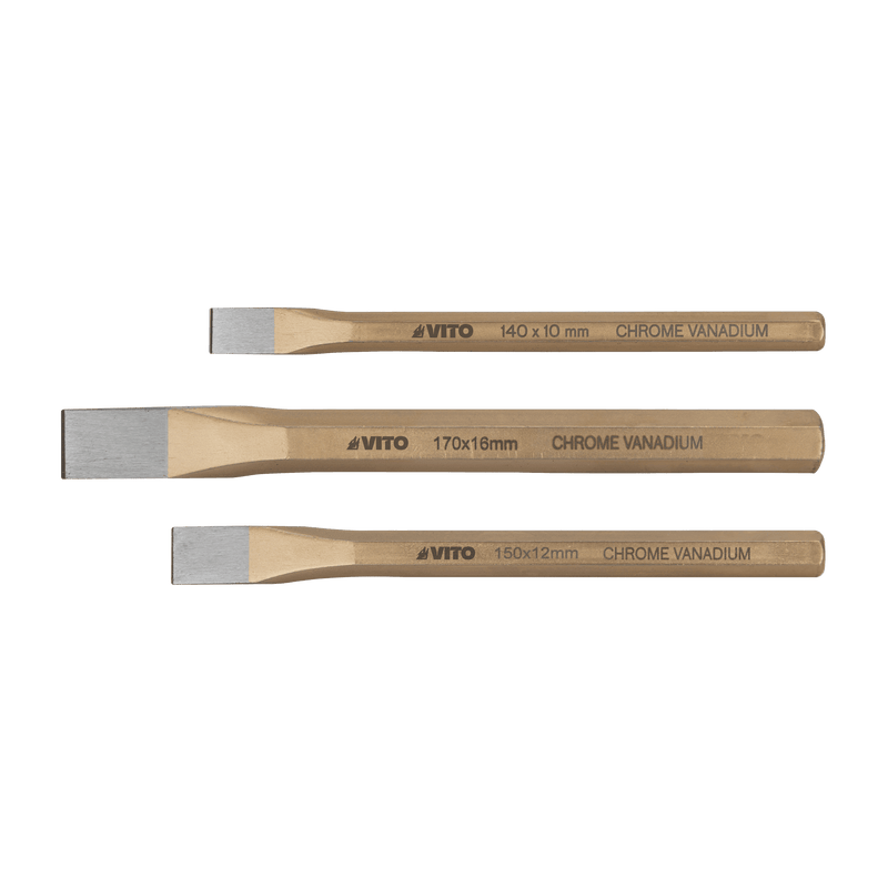Vito (VICE3) Set of 3 Steel Cold Chisels