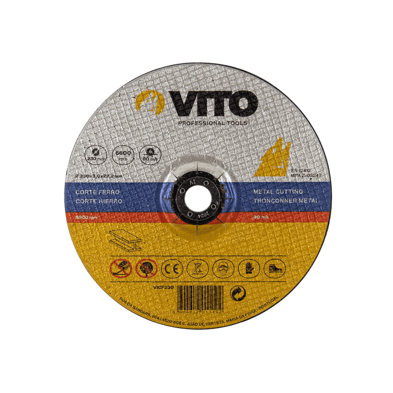 Disco de corte metálico Vito (VICF115)