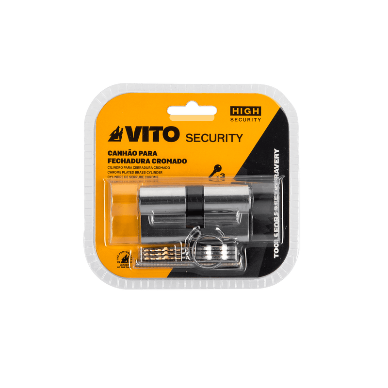 Vito (VICFC) Brass Cylinder Door Lock Chrome Plated