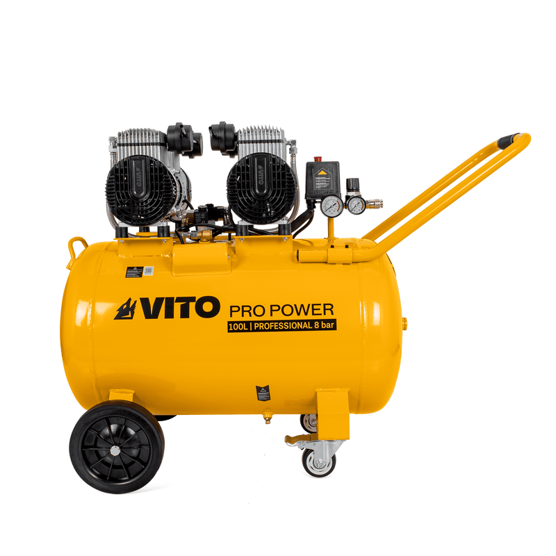 Vito (VICSOS100) Compressor de Ar Sem Óleo Silencioso 100l 8 Bar 4.0HP