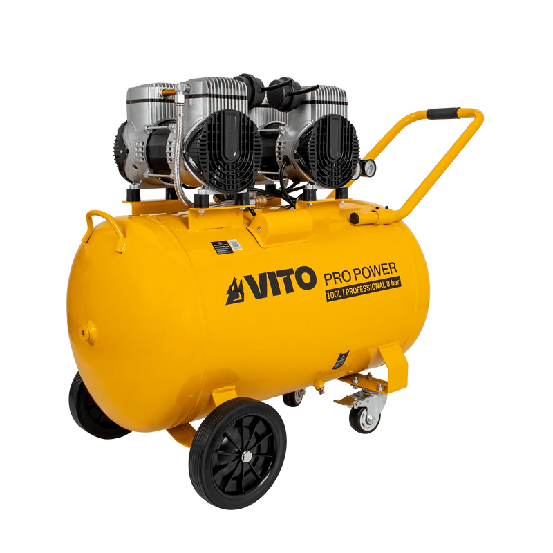 Vito (VICSOS100) Silent Oil-Free Air Compressor 100l 8 Bar 4.0hp