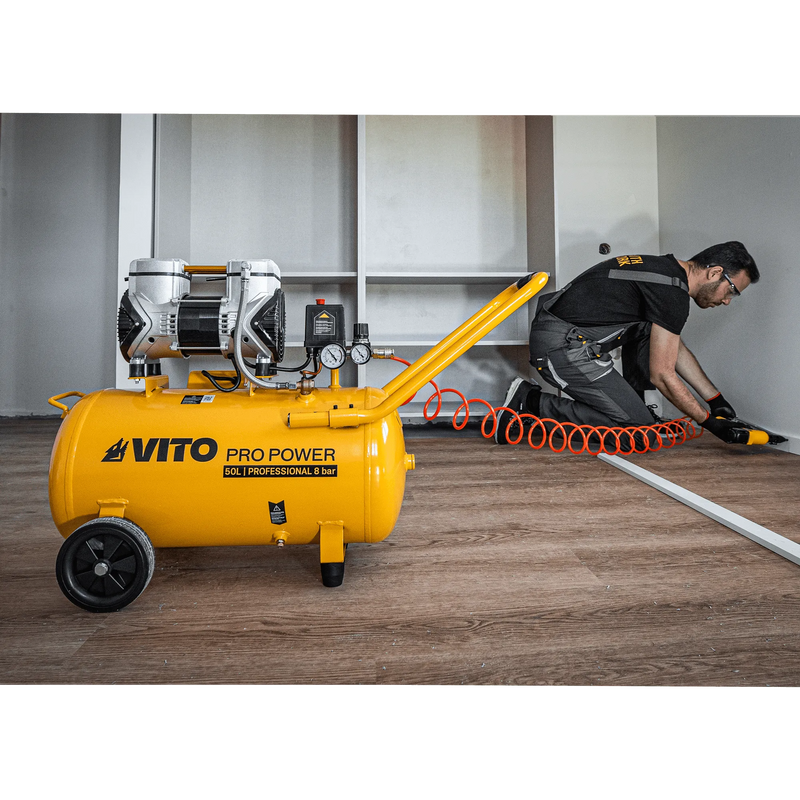Vito (VICSOS50A) Silent Oil-Free Air Compressor 50l 8 Bar 2.0hp