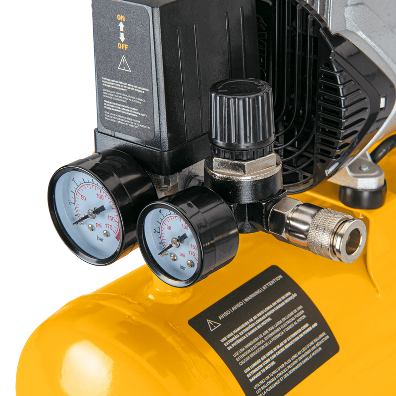 Compressor de ar silencioso sem óleo Vito (VICSOS8) 8 litros 8 bar 1,5 cv