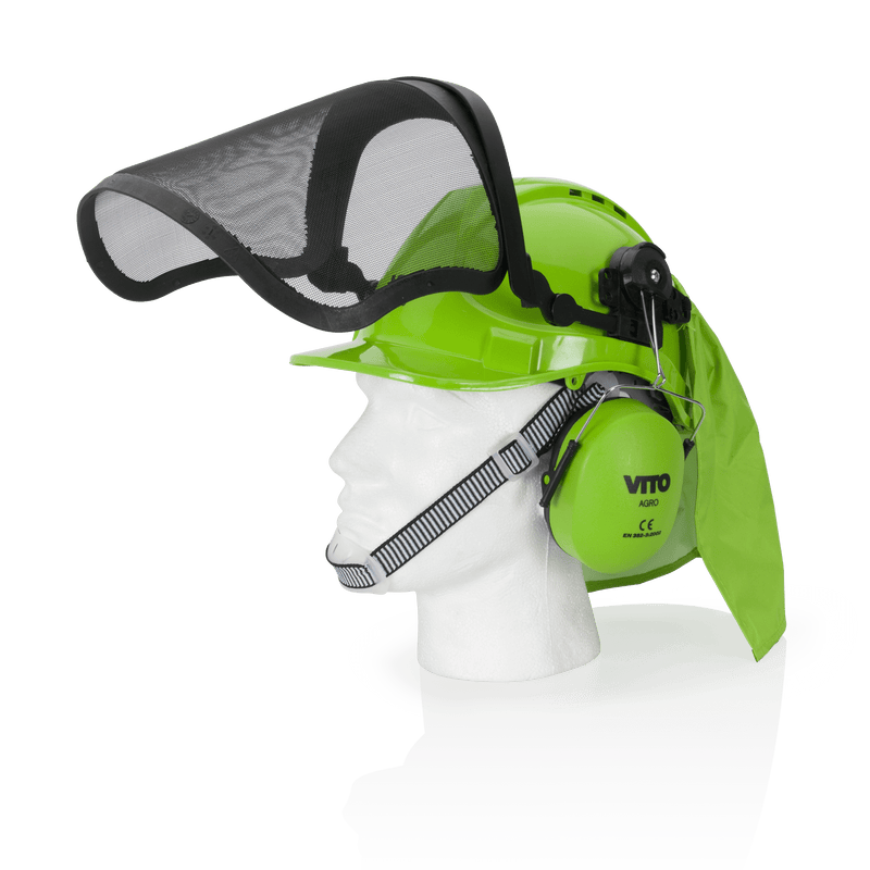 Capacete com Viseira e Protetores Auriculares Vito (VICSPFA)