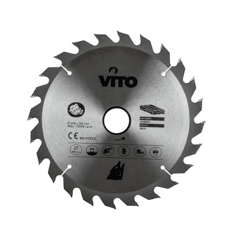 Lâmina de corte de madeira com ponta de carboneto de tungsténio Vito (VIDC140) para serra circular