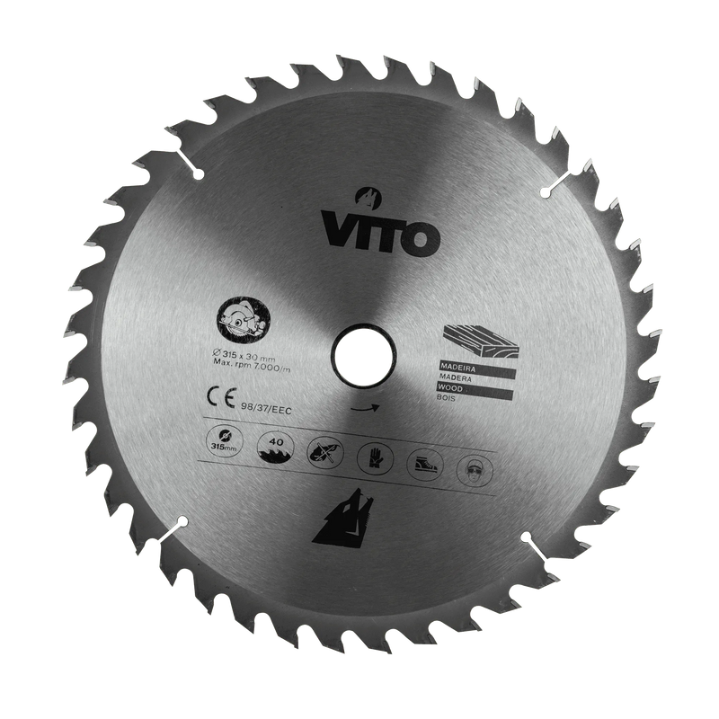 Lâmina de corte de madeira com ponta de carboneto de tungsténio Vito (VIDC140) para serra circular