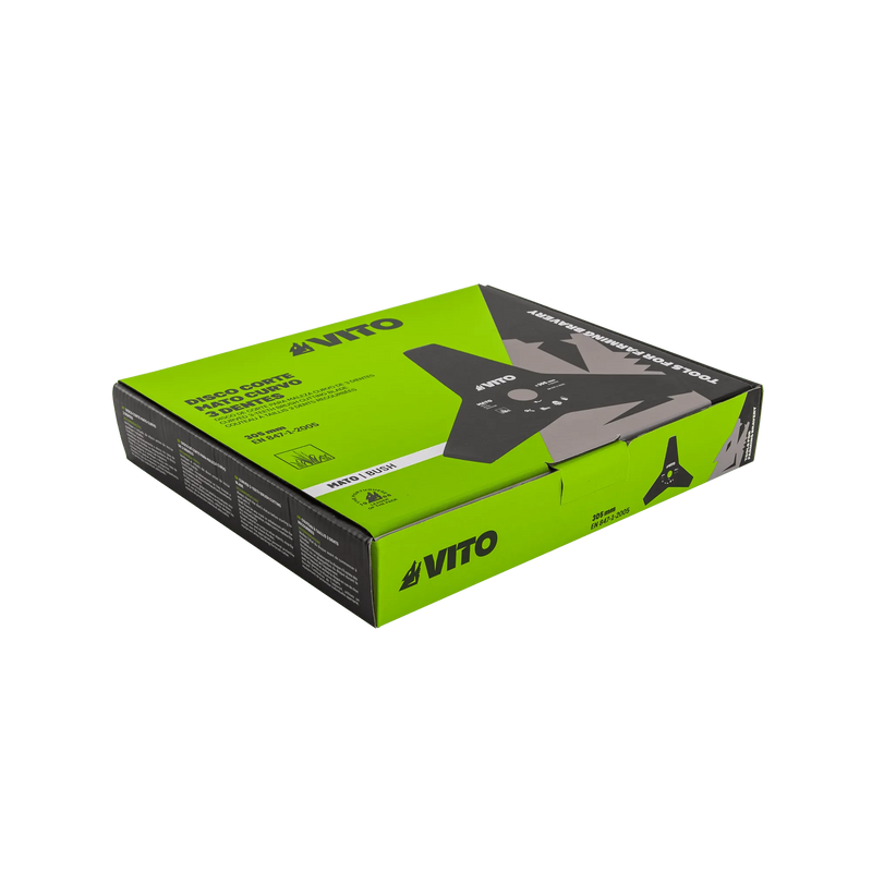 Lâmina de corte curva de 3 dentes para escova Vito (VIDCMC3)