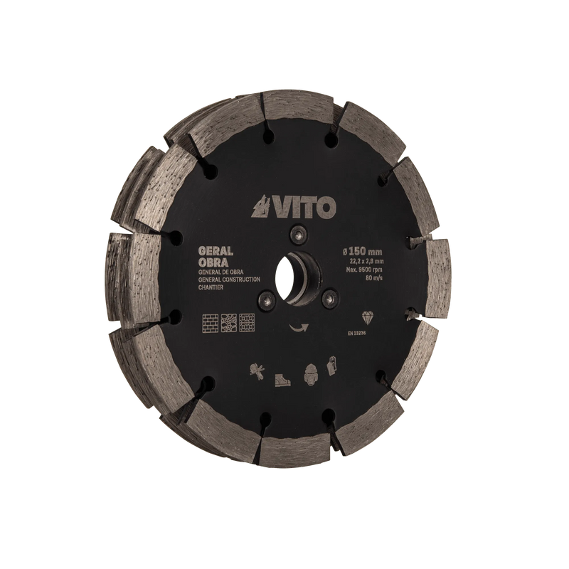 Vito (VIDGOP3150) 3-In-1 General Construction Segmented Diamond Cutting Disc Pro 150mm