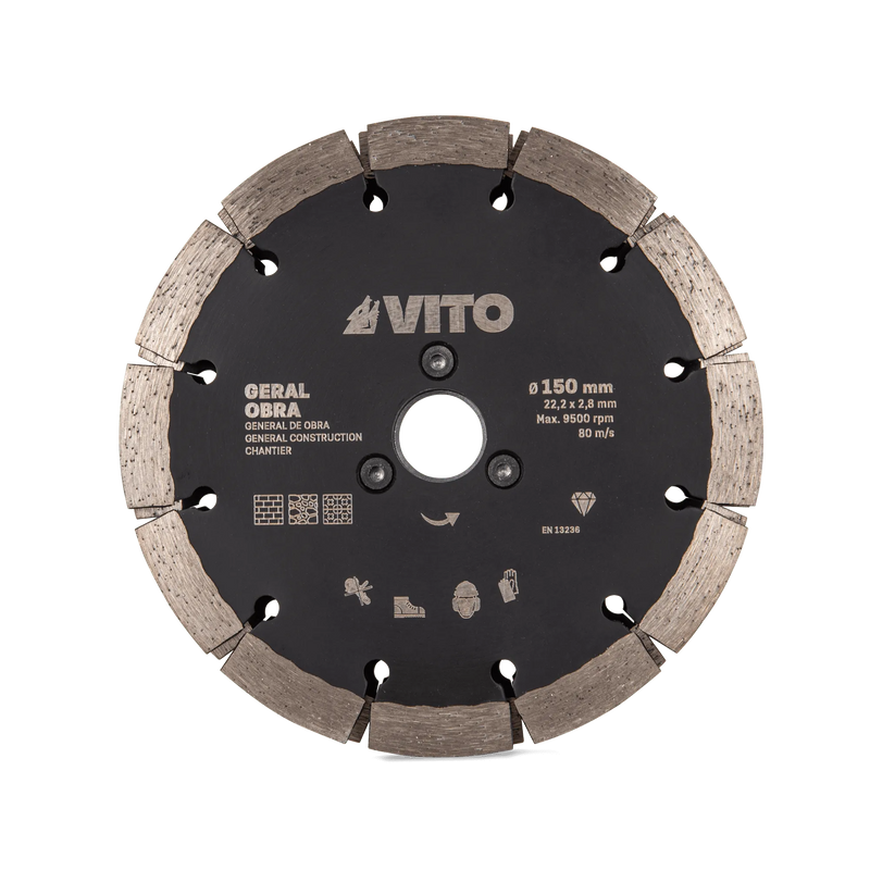 Vito (VIDGOP3150) 3-In-1 General Construction Segmented Diamond Cutting Disc Pro 150mm