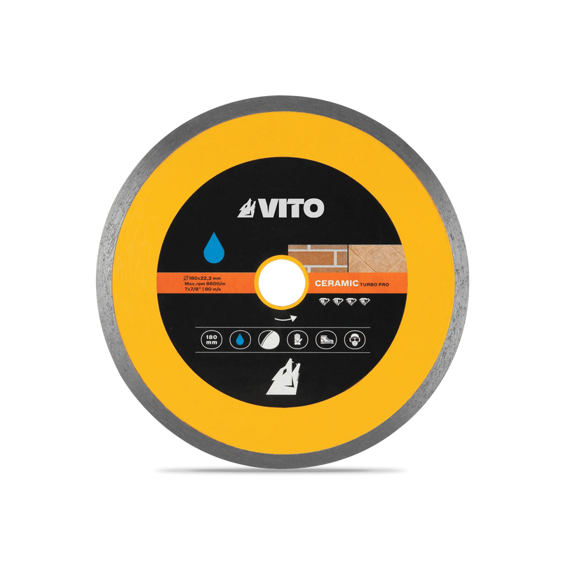 Vito (VIDH180) Diamond Disc For Wet Ceramic Cutting 180mm