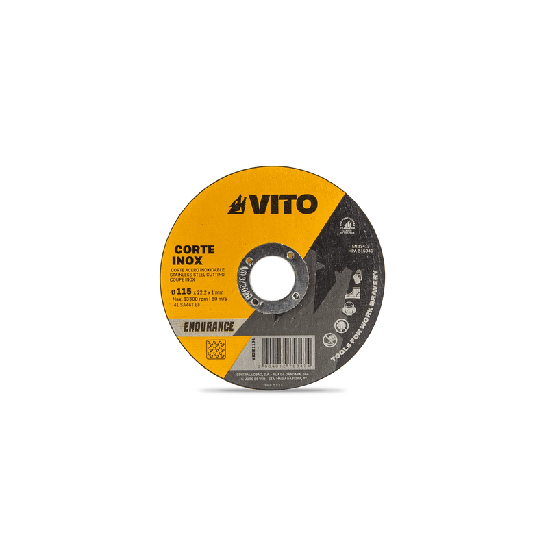 Vito (VIDIE1151) Stainless Steel Cutting Disc Endurance