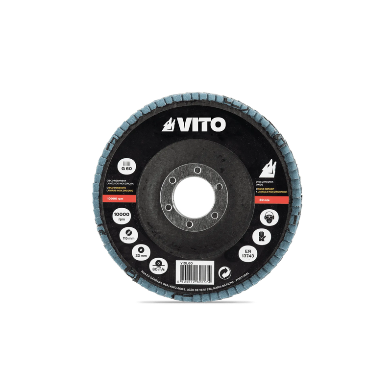 Vito (VIDL100) Zirconium Oxide Flap Disc