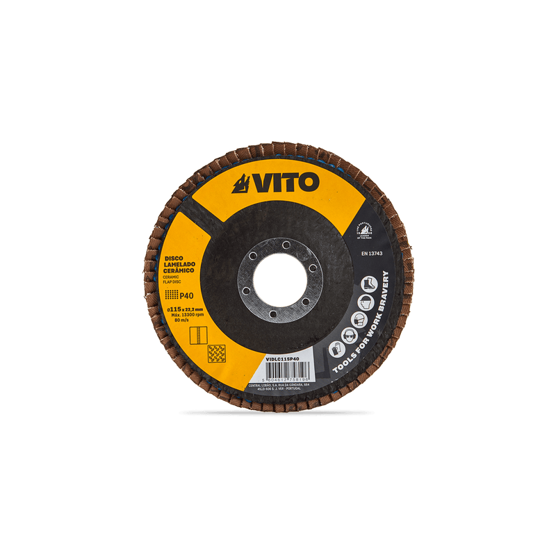 Disco de lixa cerâmica Vito (VIDLC115P120)