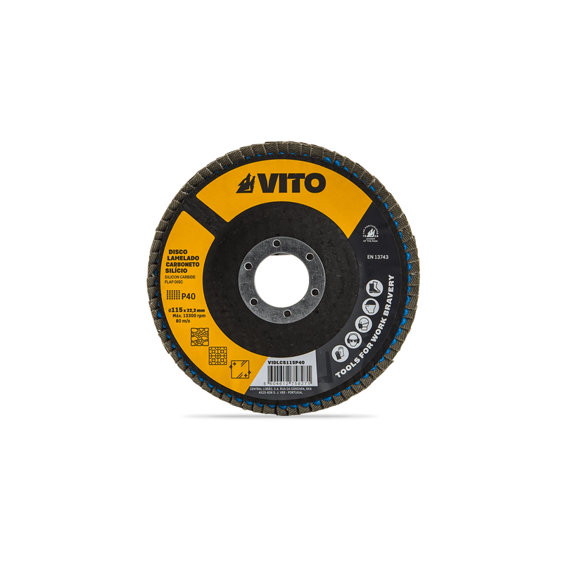 Vito (VIDLCS115P120) Silicon Carbide Flap Disc