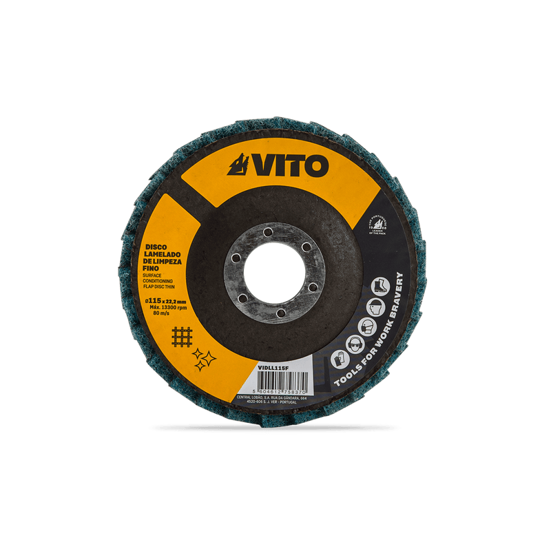 Disco de lixa para condicionamento de superfícies Vito (VIDLL115F)