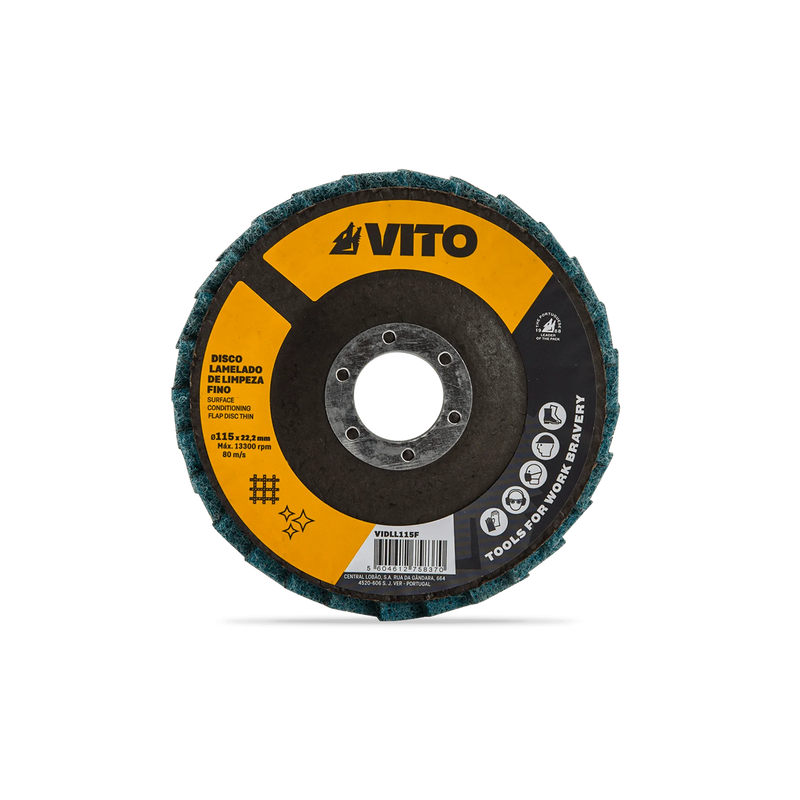 Disco de lixa para condicionamento de superfícies Vito (VIDLL115F)
