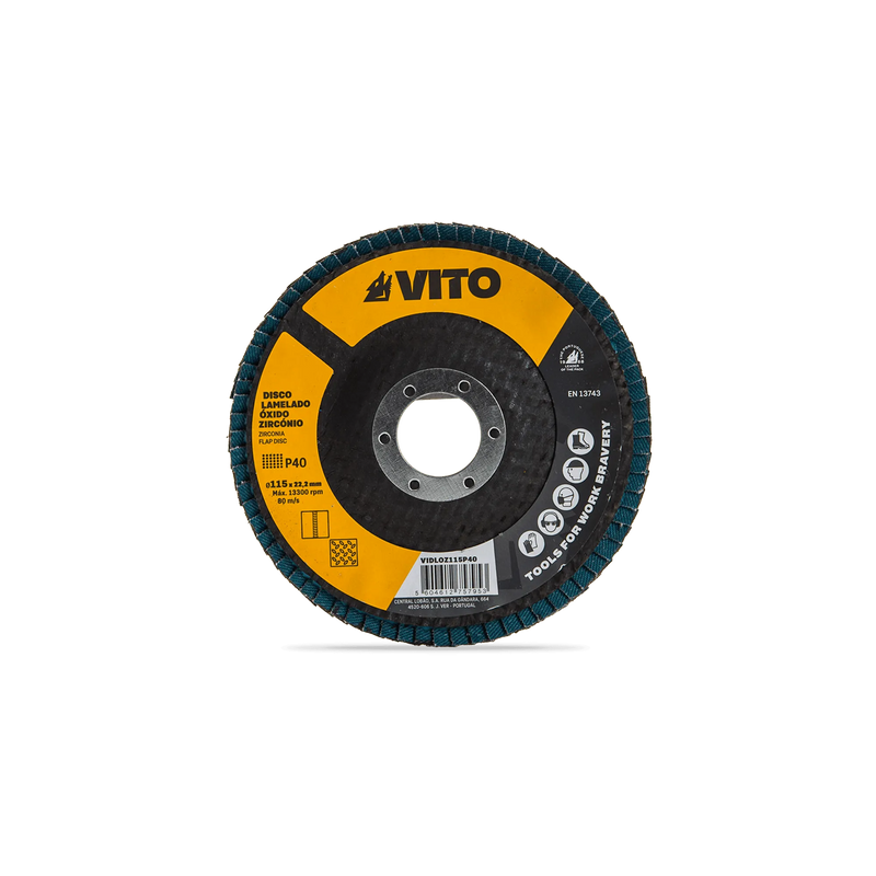 Vito (VIDLOZ115P120) Zirconia Flap Disc