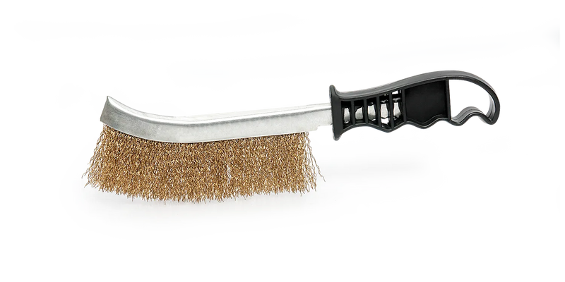 Escova de arame de aço revestida a latão Vito (VIECP) com cabo de plástico