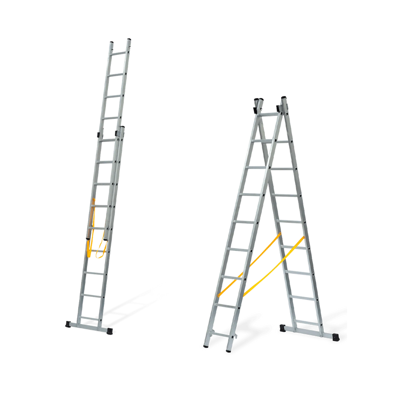 Vito (VIEDQ2) Square-Steps Double Extension Ladder
