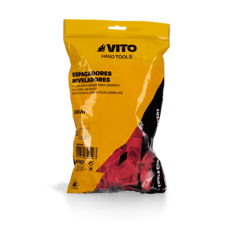 Bases de nivelamento de azulejos Vito (VIEN1100) - 100 unidades