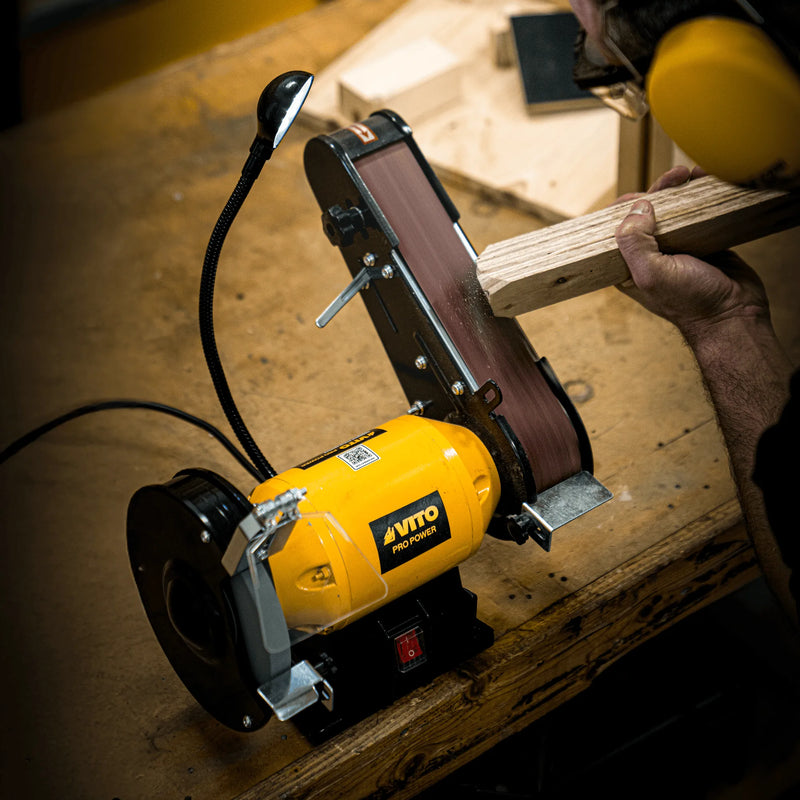 Vito (VIESM150CL) Combined Bench Grinder 250W, 150mm Wheel And Sanding Belt