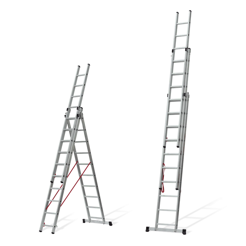 Vito (VIETQ35) Square-Steps Triple Extension Ladder 3x3.5 M