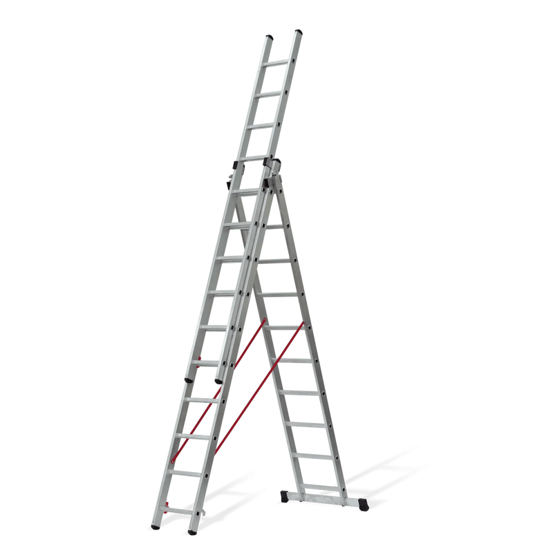 Vito (VIETQ35) Square-Steps Triple Extension Ladder 3x3.5 M