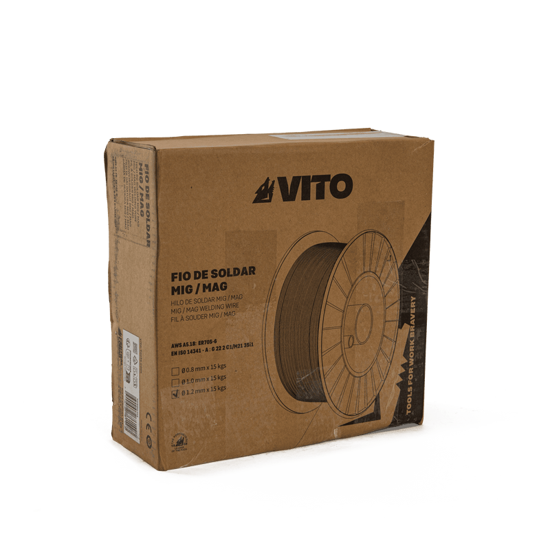 Vito (VIFSMM0815) Hilo de Soldadura Mig/Mag Aws ER70S-6 - 15Kg