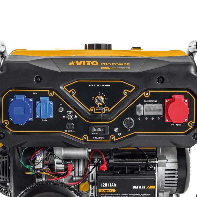 Gerador Gasolina Trifásico 6.5kVA Vito (VIG65TDP)