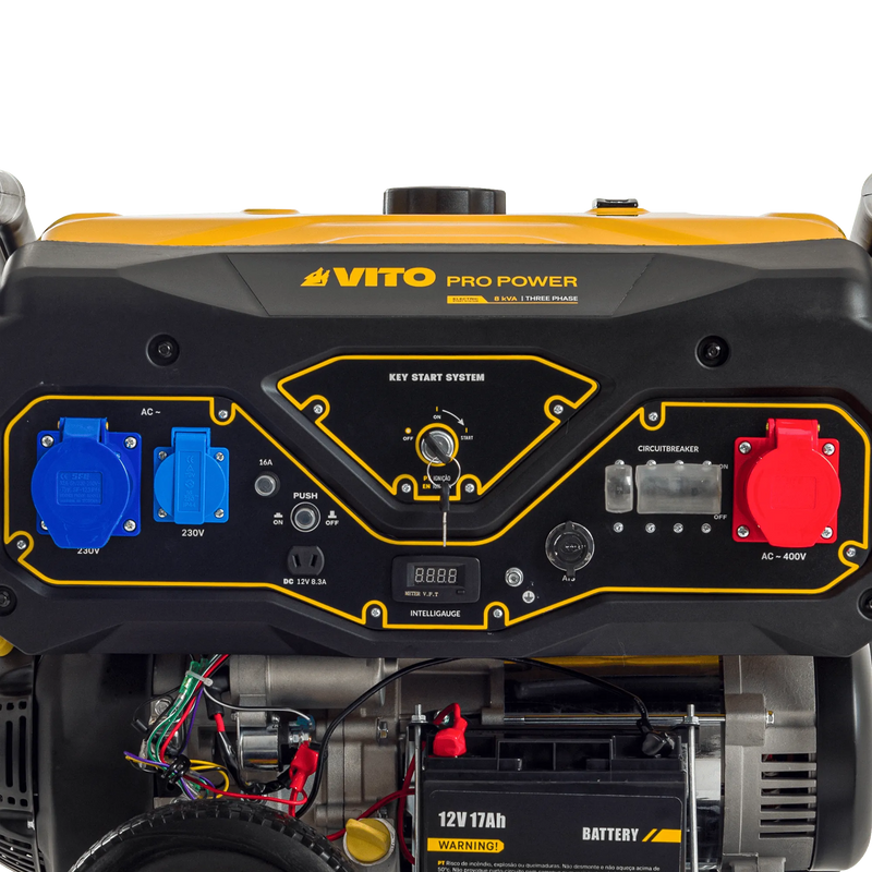 Gerador trifásico Vito (VIG80TDP) de dupla potência 8,0 kVA