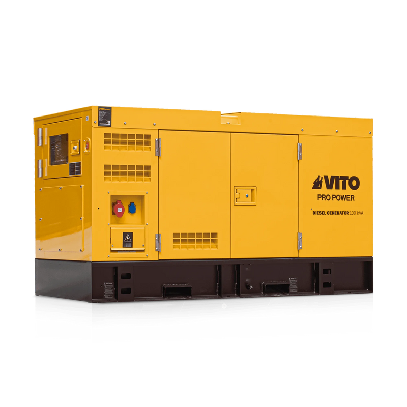 Gerador a diesel trifásico super silencioso Vito (VIGD100ST) de 100 kVA