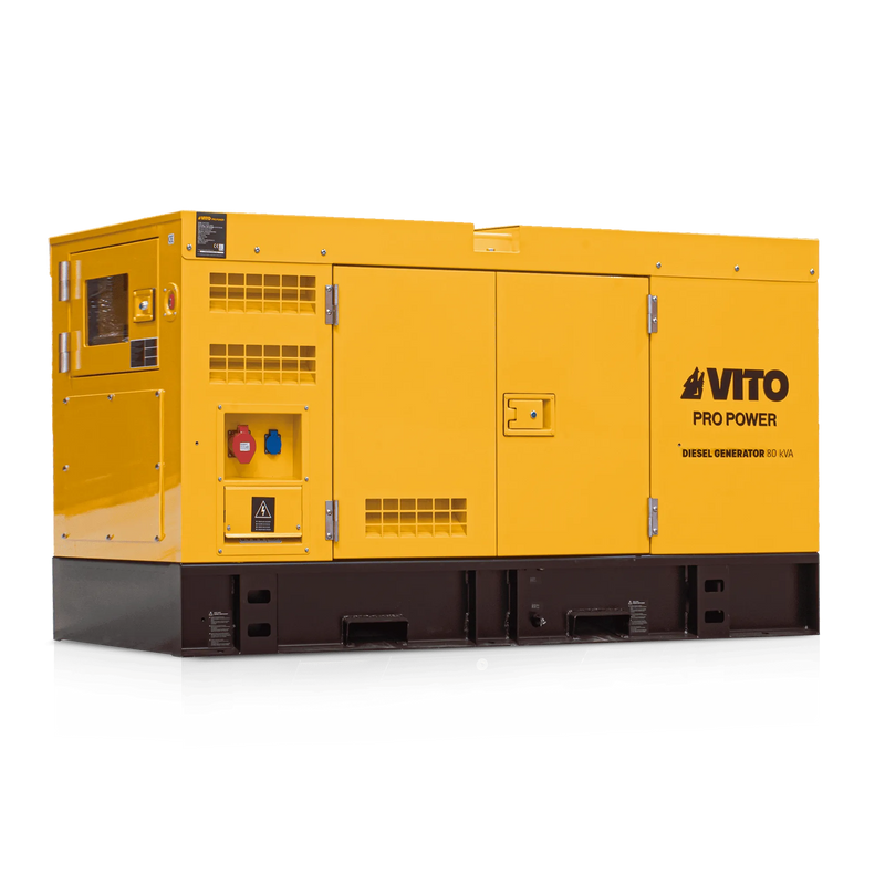 Gerador a diesel trifásico super silencioso Vito (VIGD80ST) de 80 kVA
