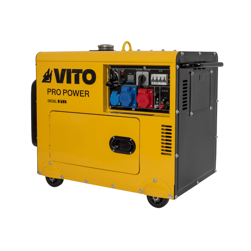 Generador diésel trifásico silencioso Vito (VIGD8ST) de 8 kVA