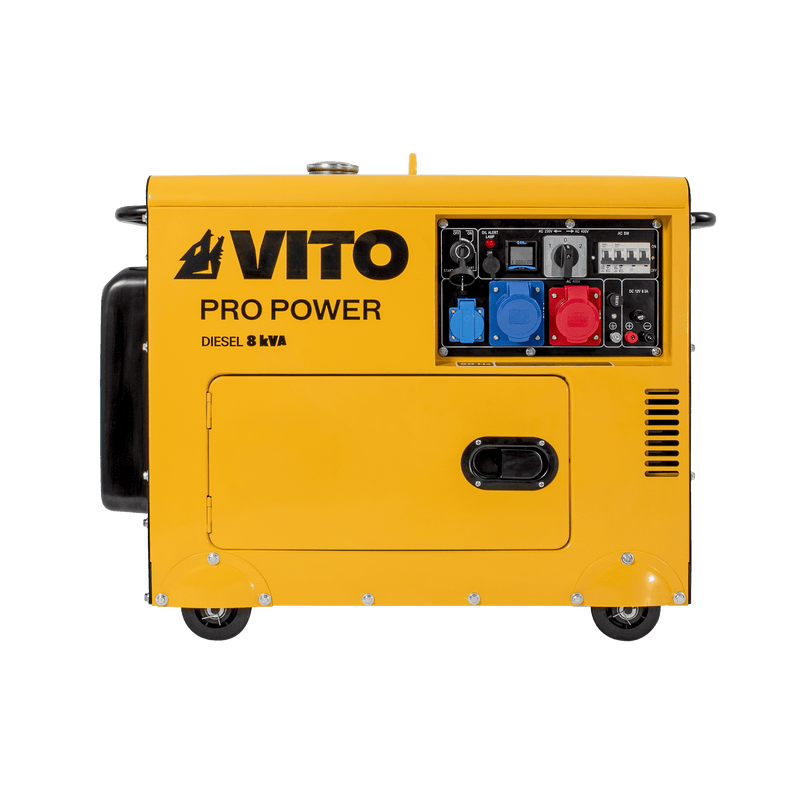 Generador diésel trifásico silencioso Vito (VIGD8ST) de 8 kVA